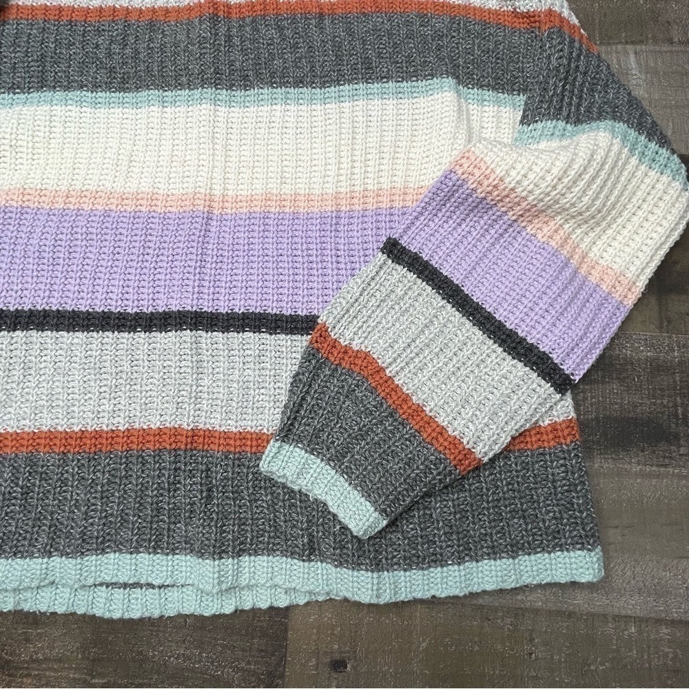 American Eagle Oversized Striped Crewneck Sweater size XS - Picture 6 of 9